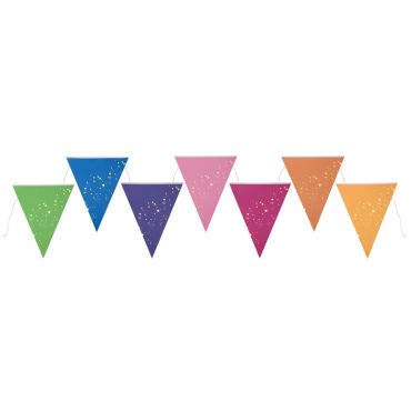 Banderole de fanions Holi multicolores pour décoration de fête colorée | jourdefete.com Banderole de fanions Holi multicolores pour décoration de fête colorée | jourdefete.com