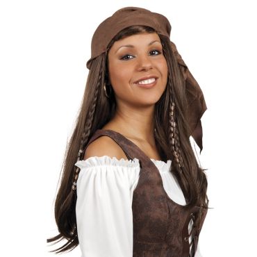 Perruque Boucanière Femme Avec Foulard Perruque Boucanière Femme Avec Foulard