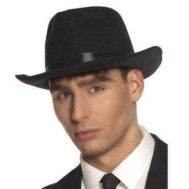 Chapeau Borsalino Ganster Noir Adulte Chapeau Borsalino Ganster Noir Adulte