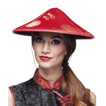 Chapeau Asiatique Rouge Chapeau Asiatique Rouge