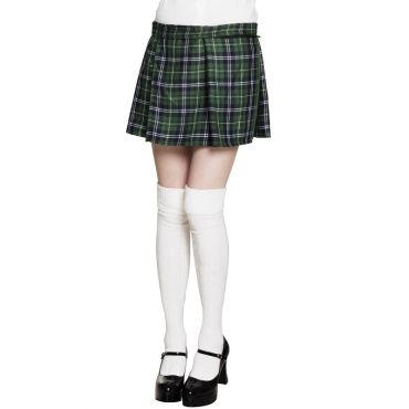 Jupe Ecossaise Verte pour Femme - Taille Unique