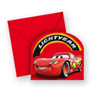 Cartes d'invitations + enveloppes anniversaire Cars Cartes d'invitations + enveloppes anniversaire Cars