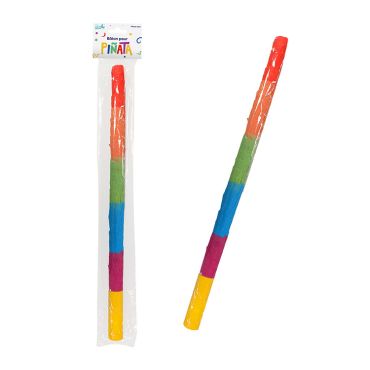 Bâton de piñata multicolore orné de franges en papier crépon | jourdefete.com Bâton de piñata multicolore orné de franges en papier crépon | jourdefete.com