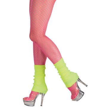 Accessoire de déguisement Jambières Fluo Jaune Accessoire de déguisement Jambières Fluo Jaune