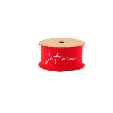 Ruban Effiloché en Mousseline de Soie - Je t'aime Ruban Effiloché en Mousseline de Soie - Je t'aime
