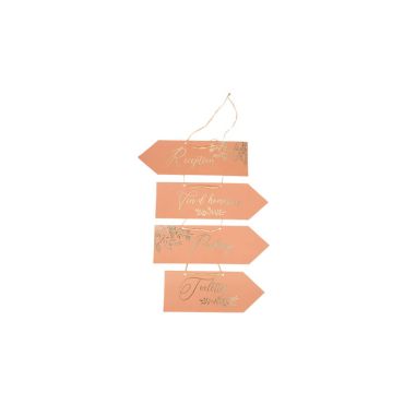 4 flèches directionnelles de la collection jolis brins or et terracotta 4 flèches directionnelles de la collection jolis brins or et terracotta