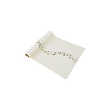 collection jolis brins chemin de table en mousseline blanc et or collection jolis brins chemin de table en mousseline blanc et or