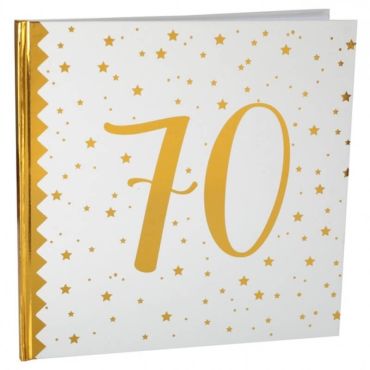 Livre d'Or Anniversaire - Blanc et Or - 70 ans | jourdefete.com Livre d'Or Anniversaire - Blanc et Or - 70 ans | jourdefete.com