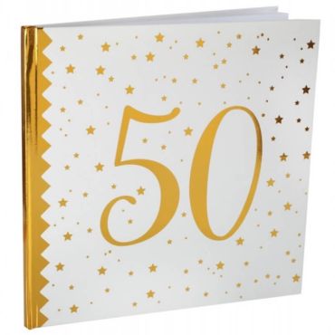 Livre d'Or Anniversaire - Blanc et Or - 50 ans | jourdefete.com Livre d'Or Anniversaire - Blanc et Or - 50 ans | jourdefete.com