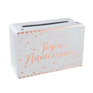urne-joyeux-anniversaire-rose-gold-metal | jourdefete.com