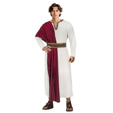 Déguisement Jules César homme avec tunique blanche et étole rouge | jourdefete.com Déguisement Jules César homme avec tunique blanche et étole rouge | jourdefete.com