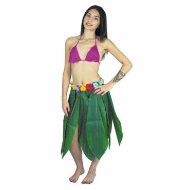 Jupe Hawaïenne Mi-Longue Feuilles de Bananier Jupe Hawaïenne Mi-Longue Feuilles de Bananier