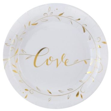 10 Assiettes en Carton "Just Married" - Or | jourdefete.com 10 Assiettes en Carton "Just Married" - Or | jourdefete.com