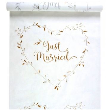 Tapis de Cérémonie "Just Married" - Or | jourdefete.com Tapis de Cérémonie "Just Married" - Or | jourdefete.com