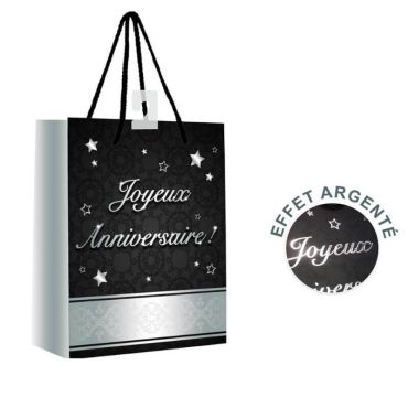 mini pochette cadeaux joyeux anniversaire argent | jourdefete.com mini pochette cadeaux joyeux anniversaire argent | jourdefete.com