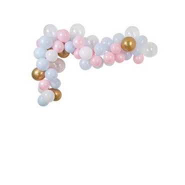 kit arche de 58 ballons baby shower gender reveal bleu rose et or | jourdefete.com kit arche de 58 ballons baby shower gender reveal bleu rose et or | jourdefete.com