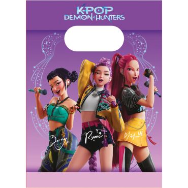 Sacs cadeaux anniversaire enfant KPop Demon Hunters lot de 4 pochettes surprises | jourdefete.com Sacs cadeaux anniversaire enfant KPop Demon Hunters lot de 4 pochettes surprises | jourdefete.com