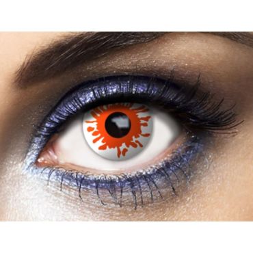 Lentilles Fantaisies - Blanc et Rouge - "Blast" - 1 Jour (Sans correction) Lentilles Fantaisies - Blanc et Rouge - "Blast" - 1 Jour (Sans correction)
