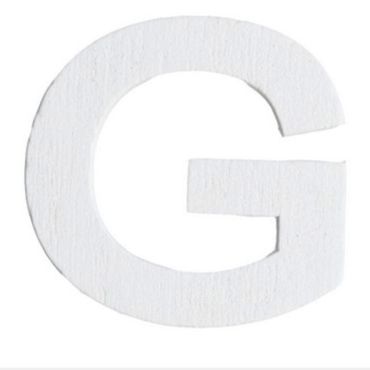 Lettre G en Bois Blanc - 5 cm Lettre G en Bois Blanc - 5 cm