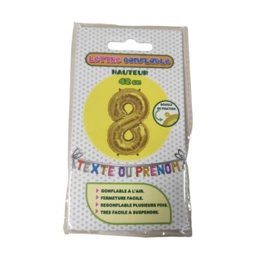 Chiffre 8 Gonflable - Couleur au choix | jourdefete.com Chiffre 8 Gonflable - Couleur au choix | jourdefete.com