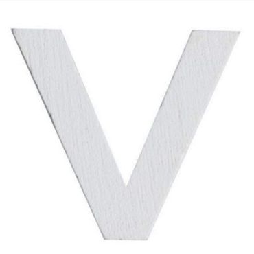 Lettre V en Bois Blanc - 5 cm Lettre V en Bois Blanc - 5 cm