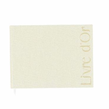 Livre d’or effet lin beige et or pour mariage ou baptême | jourdefete.com Livre d’or effet lin beige et or pour mariage ou baptême | jourdefete.com