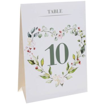 Lot de 10 marque-tables - Mariage Végétal | jourdefete.com Lot de 10 marque-tables - Mariage Végétal | jourdefete.com