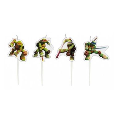 4 Bougies sur Piques Tortues Ninja 4 Bougies sur Piques Tortues Ninja