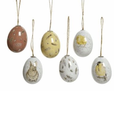 Lot de 6 œufs à motifs en mousse pour Pâques à suspendre - 6 cm | jourdefete.com Lot de 6 œufs à motifs en mousse pour Pâques à suspendre - 6 cm | jourdefete.com