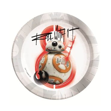 8 Assiettes 23 cm BB-8 - Star Wars Le Dernier Jedi 8 Assiettes 23 cm BB-8 - Star Wars Le Dernier Jedi