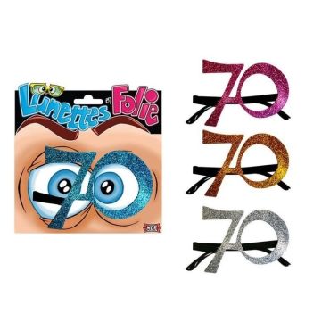 Lunettes Pailletées 70 Ans - Coloris au Choix Lunettes Pailletées 70 Ans - Coloris au Choix