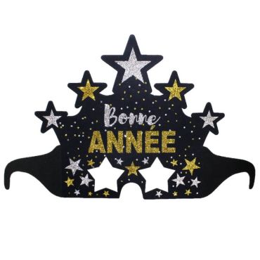 lunettes en carton bonne année avec paillettes | jourdefete.com lunettes en carton bonne année avec paillettes | jourdefete.com
