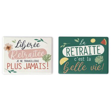 Magnet retraite rose ou vert | jourdefete.com Magnet retraite rose ou vert | jourdefete.com