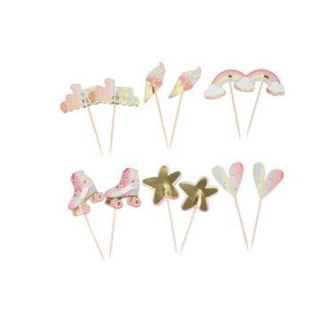 Assortiment de 12 Pics - Collection Mahault Pastel et Or Assortiment de 12 Pics - Collection Mahault Pastel et Or
