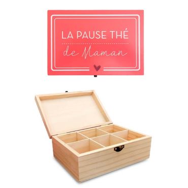 Boîte à thé rose la pause thé de maman | jourdefete.com Boîte à thé rose la pause thé de maman | jourdefete.com
