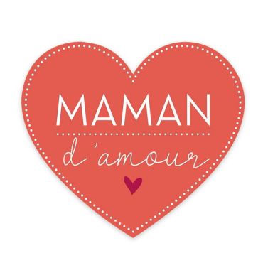 Magnet cœur maman d'amour | jourdefete.com