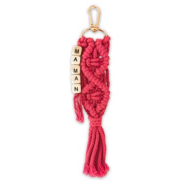 Porte-clés macramé maman | jourdefete.com Porte-clés macramé maman | jourdefete.com