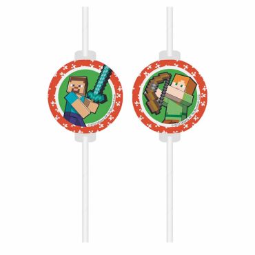 Ces 4 pailles avec médaillon en carton FSC® - 22 cm - Minecraft™ conviendront idéalement lors d’un anniversaire pour enfant | jourdefete.com Ces 4 pailles avec médaillon en carton FSC® - 22 cm - Minecraft™ conviendront idéalement lors d’un anniversaire pour enfant | jourdefete.com