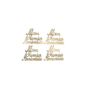 4 deco en bois or mon premier anniversaire | jourdefete.com