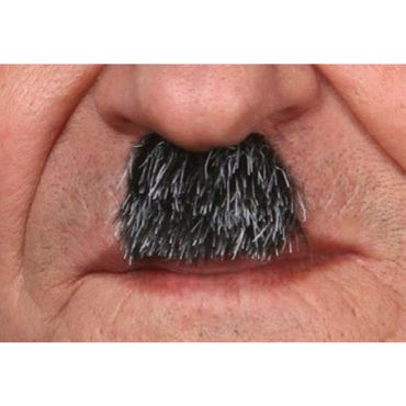 Moustache "Charlot" - Noir méché blanc