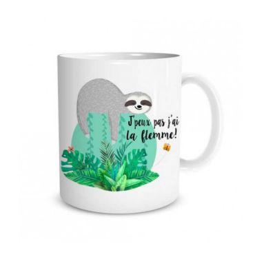 Mug Paresseux - J'ai la Flemme | jourdefete.com Mug Paresseux - J'ai la Flemme | jourdefete.com