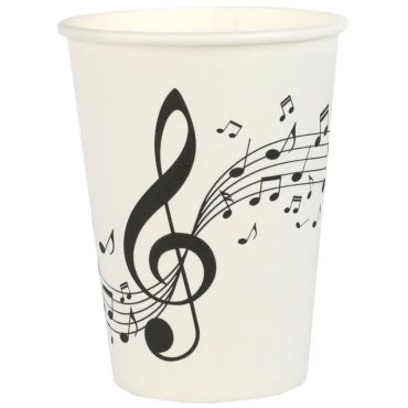 Un pack de 10 gobelets en carton pour un événement ayant pour thème la musique | jourdefete.com Un pack de 10 gobelets en carton pour un événement ayant pour thème la musique | jourdefete.com