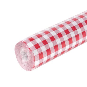 Rouleau de Nappe Damassé - Vichy Rouge - 50 Mètres | jourdefete.com Rouleau de Nappe Damassé - Vichy Rouge - 50 Mètres | jourdefete.com
