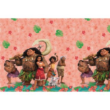 Nappe Vaiana 2 avec personnages Disney et fond fleuri exotique | jourdefete.com Nappe Vaiana 2 avec personnages Disney et fond fleuri exotique | jourdefete.com