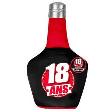 chapeau-bouteille-18-ans-anniversaire-noir-rouge|jourdefete.com chapeau-bouteille-18-ans-anniversaire-noir-rouge|jourdefete.com