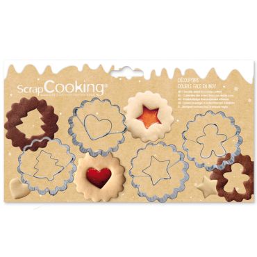 Lot de 4 découpoirs Linzer Noël inox sapin cœur étoile bonhomme pour biscuits | jourdefete.com Lot de 4 découpoirs Linzer Noël inox sapin cœur étoile bonhomme pour biscuits | jourdefete.com