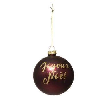 boule en verre à suspendre Joyeux Noël couleur aléatoire | jourdefete.com boule en verre à suspendre Joyeux Noël couleur aléatoire | jourdefete.com