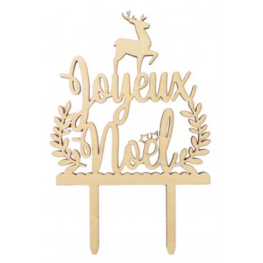 cake topper bois joyeux noël | jourdefete.com cake topper bois joyeux noël | jourdefete.com