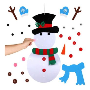 bonhomme de neige en feutrine DIY de 100 cm | jourdefete.com bonhomme de neige en feutrine DIY de 100 cm | jourdefete.com