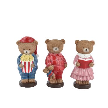 Figurines ours enfantins de Noël H14cm en pyjamas festifs et accessoires | jourdefete.com Figurines ours enfantins de Noël H14cm en pyjamas festifs et accessoires | jourdefete.com